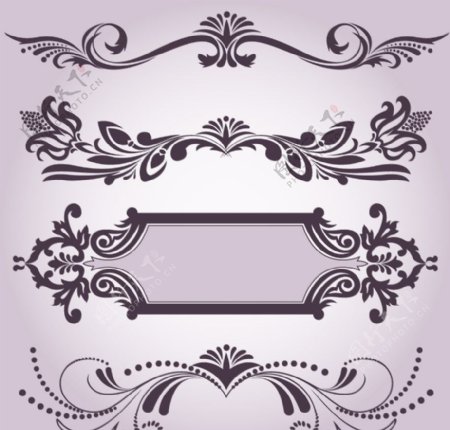欧式花纹边框装饰设计图片