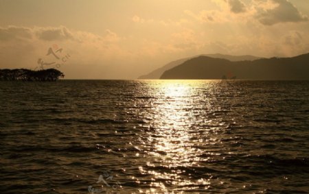 山川海面水平线摄影照片图片