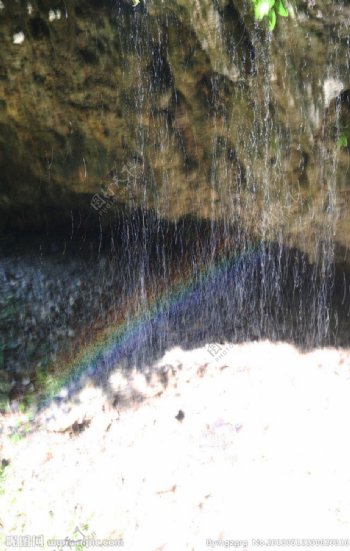 三峡大瀑布彩虹雨丝图片