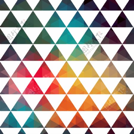 彩色三角分层图片