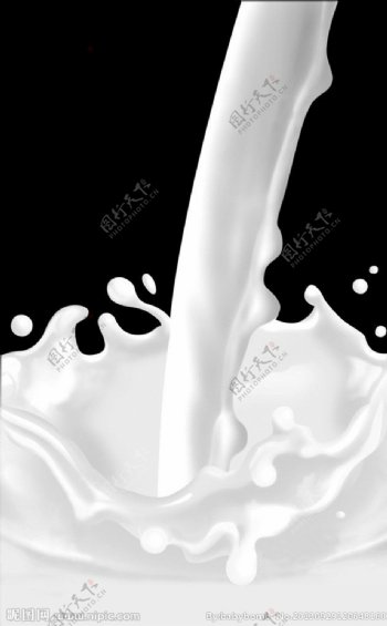 溅起的牛奶图片