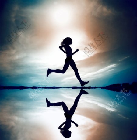 运动跑步美女健身活力图片