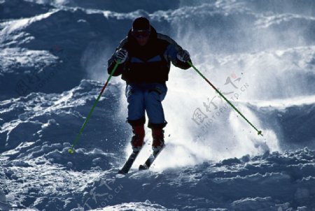 滑雪选手图片