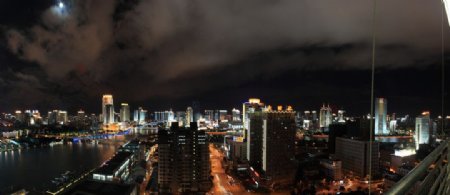 三江口夜景图片