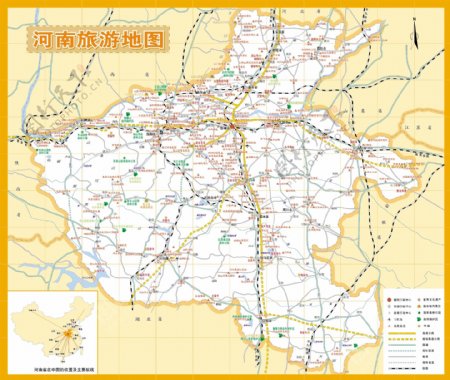 河南省旅游线路图图片