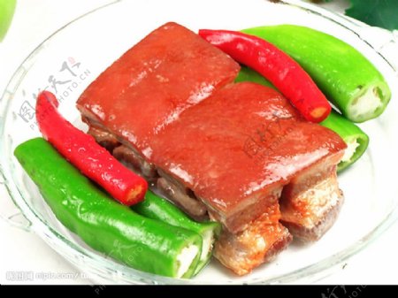 虎皮尖椒纹台湾卤肉图片