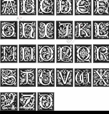 地毯花纹字母图片