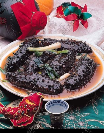 中式传统美食海蔘料理图片