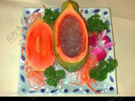 木瓜甜品图片