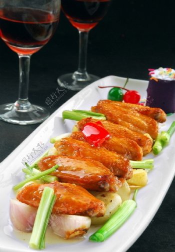 沙姜煎焗鸡中翅图片