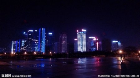 深圳市民中心夜景图片