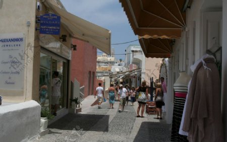 圣托里尼费拉镇街景图片