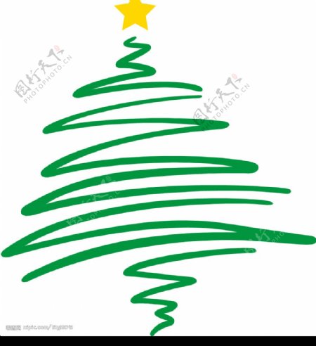 线形圣诞树图片