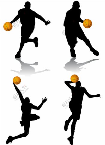 4个打篮球的人图片