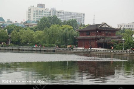 义乌绣湖公园图片