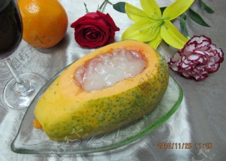 木瓜椰汁炖官燕图片