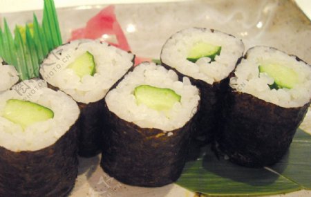 卷物青瓜寿司图片