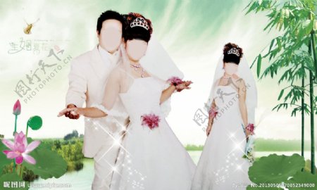 中国风婚纱摄影模板图片