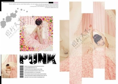 朋克风系列韩国时尚风格婚纱模板图片