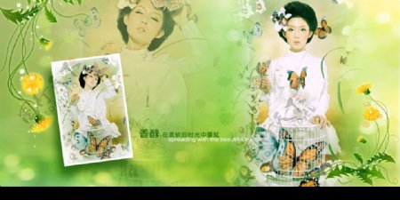 绿色婚纱模板迷情卡特兰01图片
