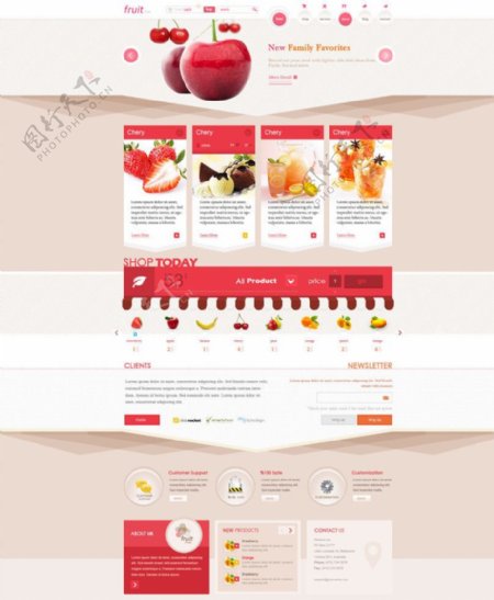 水果网店首页设计模板图片