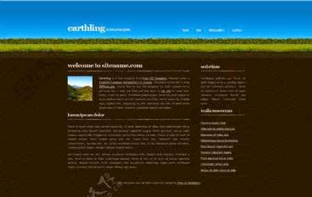 环保公司网页模版图片
