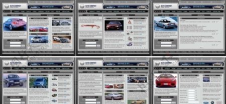 欧美汽车网页模版图片
