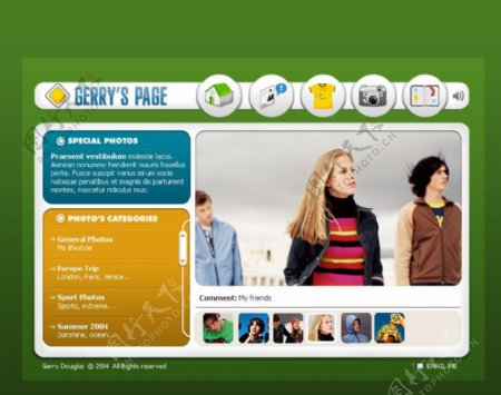 欧美模板网页PSD模板图片