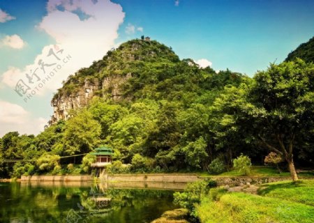 桂林的宁静丘壑图片