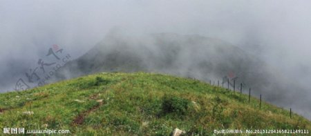 雾罩青山图片