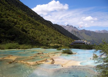 黄龙碧水图片