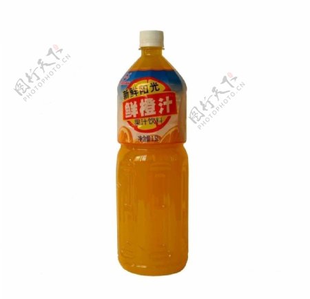 新鲜阳光鲜橙汁果汁饮料图片