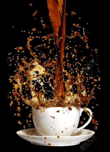飞溅的咖啡抠好图片