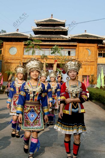 中国少数民族广西壮族自治区女孩女人中国少数民族图片