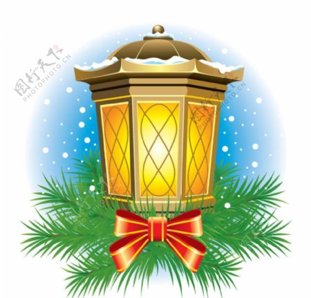 灯笼圣诞背景图片