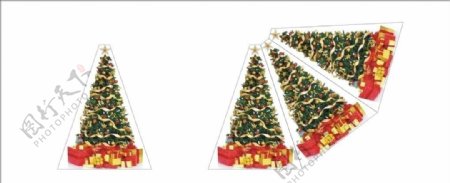 三角圣诞树图片