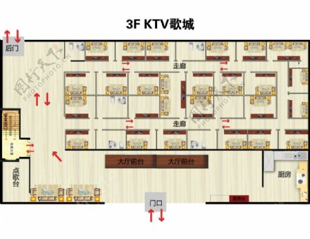 KTV歌舞厅规划图图片