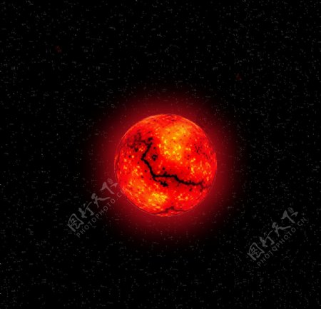 火红织热的太阳图片