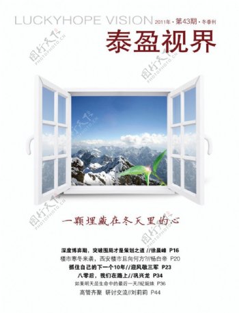 泰盈视界2012冬季刊封面设计图片