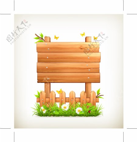 木质广告牌图片