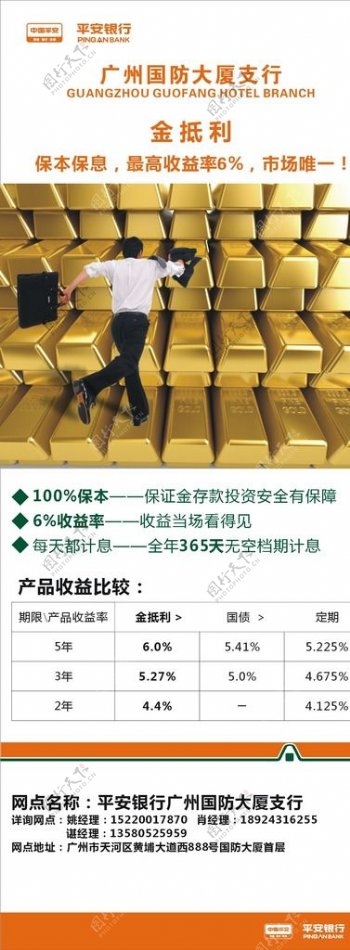 中国平安银行X展架图片