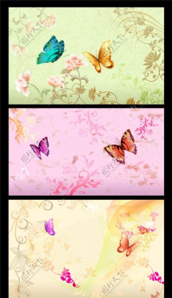 蝴蝶花纹底纹图片