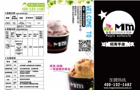 冰淇淋宣传三折页图片