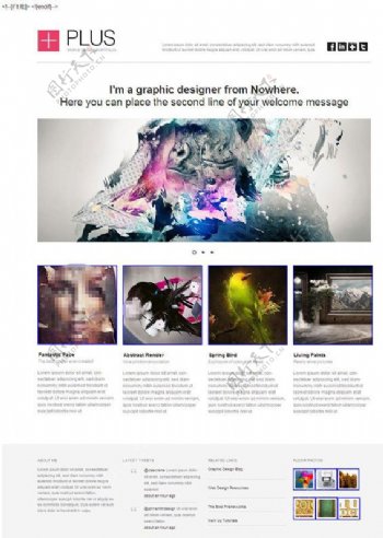 艺术设计网页模板图片