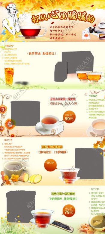 红茶网页图片
