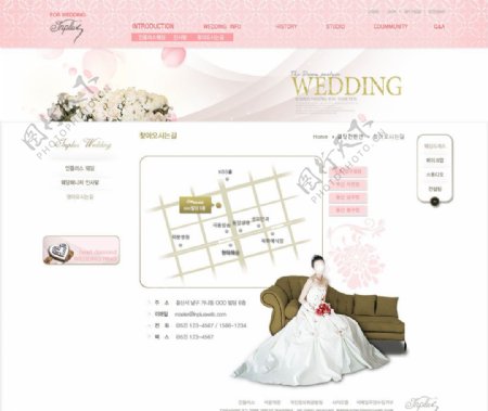 婚礼网页模板图片