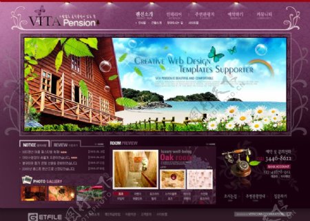 韩国装饰网站模板图片