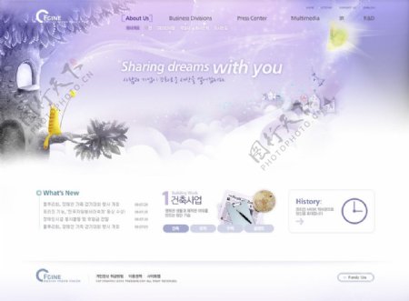 紫色网页模板图片