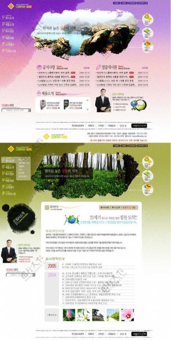 韩国旅游风景类网站模板图片