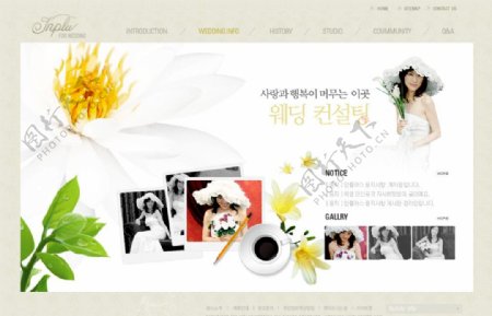 婚礼服务网页模板图片